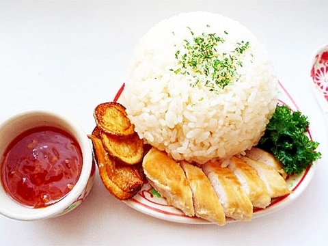 炊飯器でシンガポールチキンライス 海南鶏飯